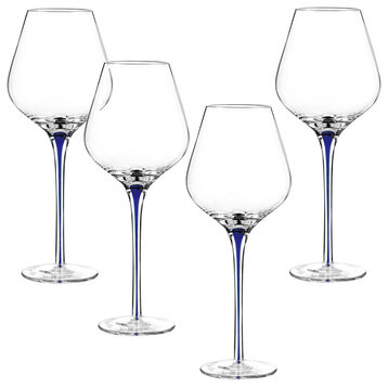 Tempest Cobalt Goblets, Set of 4