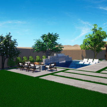 Family Backyard Gathering Spaces and Retreat