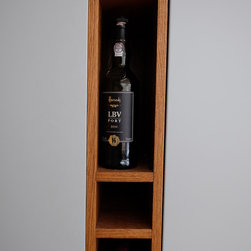 Contemporary family kitchen - Wine Racks