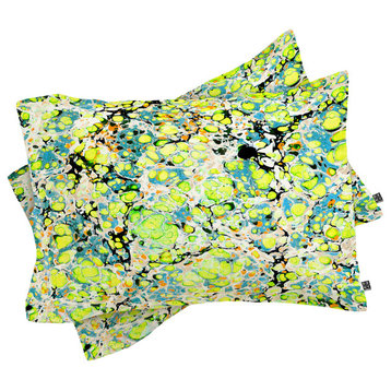 Deny Designs Amy Sia Marble Bubble Neon Pillow Shams, King