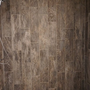 Barnwood shower