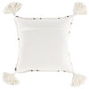 Braith BRH-002 Pillow Cover, Cream/Charcoal, 22"x22", Pillow Cover Only