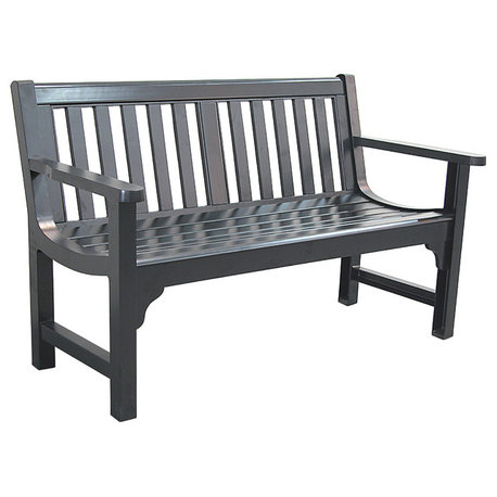 Charleston Bench in Semi-Matte Black