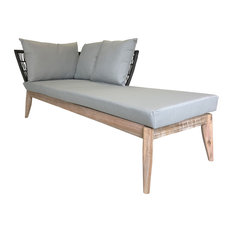 Charles Bentley Mixed Material Fisherman Chaise Lounge