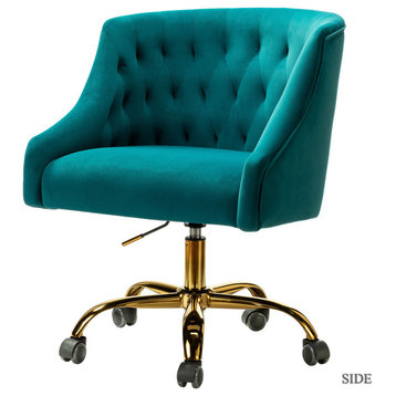 Home Office Swivel Chair, Turquoise