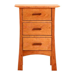 Contemporary Craftsman 3-Drawer Nightstand - Nightstands And Bedside Tables