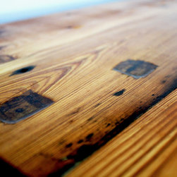 Reclaimed Antique Heart Pine Coffee Table (Detail) - Coffee Tables