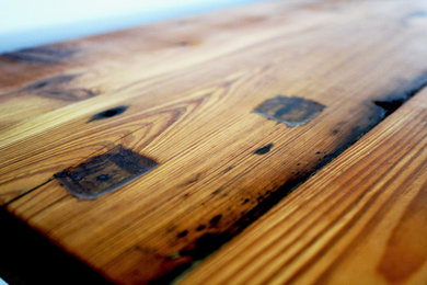 Reclaimed Antique Heart Pine Coffee Table (Detail)