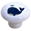 Blue Whale Ceramic Cabinet Drawer Knob