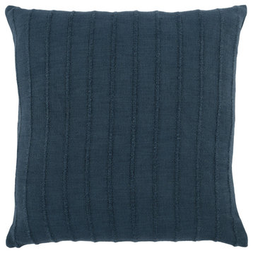 Hendri 22 Square Throw Pillow, Dark Blue
