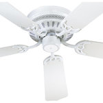 Quorum - Quorum 11525-6 Custom Hugger - 52" Ceiling Fan - Add a ceiling fan to your room and get comfortable. A good fan offers cool relief, circulates warm air for more efficient heating and adds a touch of fresh air to any space. Our fan collection is wonderfully diverse, so there's a style to suit any interior. Durable construction guarantees whisper-soft operation and our wide variety of styles offer a decorative and functional addition to any room.  4 Finishes Available (for 52")  Blade Type 1-52" (11525) w/Pointed Tip  Blade Type 1-42" (11425) w/Pointed Tip  3 Speeds-Reversible  16 Poles (14 Poles for 42")  .46/.33/.22 AMPS on H/M/L(.54/.33/.17 for 42")  54/27/11 WATTS on H/M/L (63/40/21 for 42")  165/100/62 RPMS on H/M/L (227/145/94 for 42") Triple Capacitor (Single for 42").Not Remote Control Adaptable Detachable Switch Cup 3 Finishes Available (for 42").Custom Hugger 52" Ceiling Fan White *UL Approved: YES *Energy Star Qualified: n/a  *ADA Certified: n/a  *Number of Lights:   *Bulb Included:No *Bulb Type:No *Finish Type:White