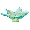 Daum Crystal Amaryllis Turquoise Ornamental Dish 01800