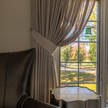 Windows treatments for irregular wall