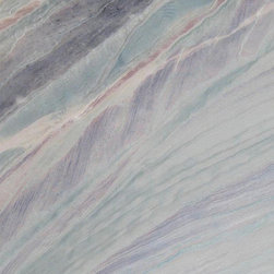 Azul Imperial Quartzite Slab - Kitchen Countertops