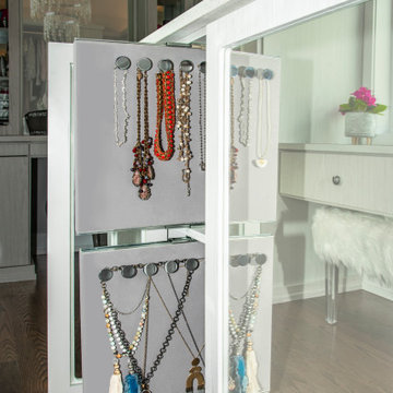 Closet Island with Built-In Necklace Holder