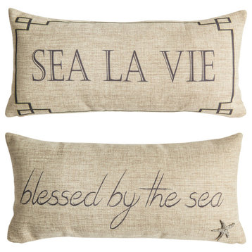 Blessed by the Sea Reversible Pillow Cover