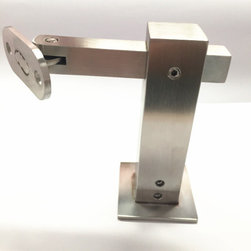 316 stainless steel wall mount handrail support bracket for flat handrail tube - Products