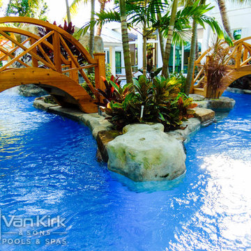 Two Bridges Custom Made for Extreme Resort Lagoon in Deerfield Beach, Florida