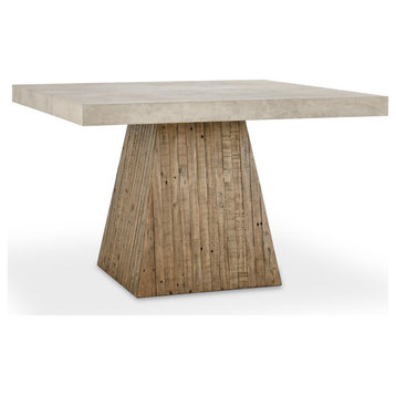 Ridley 47" Square Reclaimed Pine Dining Table, Natural Finish