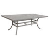 Carlsbad 46x86" Cast Aluminum Rectangle Table, Heritage Grey