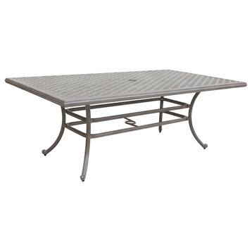 Carlsbad 46x86" Cast Aluminum Rectangle Table, Heritage Grey
