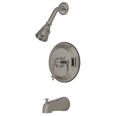 Kingston Brass Tub and Shower Faucet, Brushed Nickel