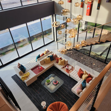 Cloud Organic Glass Bubbles High Ceilings Living Room Chandelier.