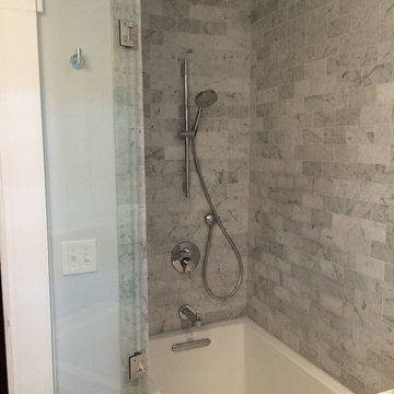 Traditional Gray Guest Bathroom Remodel