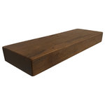 Joel's Antiques and Reclaimed Decor, LLC - Rustic, Floating Shelf, 2" Thick x 6" Deep, Mountable, Medium Brown, 30" - *Full 2" thick x 6" deep x 30" wide