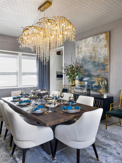 Transitional Dining Room by 27 Diamonds Interior Design