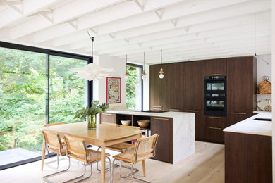 Inspiration for a midcentury kitchen in Other.