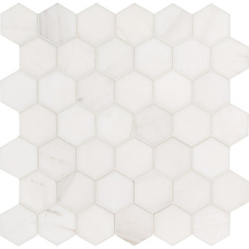 MSI SMOT-DOL-2HEXP Bianco Dolomite - 2" x 2" Hexagon Mosaic Tile - White