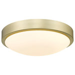 Golden Lighting - Gabi 10" LED Flush Mount, Brushed Champagne Bronze - Clean and sleek, Gabi is sure to modernize any room. LED panels are protected and diffused by opal glass. Available in multiple finishes and sizes, Gabi is versatile. Perfect for contemporary to transitional homes and minimalist spaces. This flush mount provides wide-spread ambient lighting and is perfect for homes.