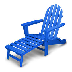 Polywood - Ivy Terrace Classics Ultimate Adirondack Chair, Pacific Blue - Adirondack Chairs
