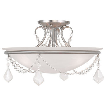Chesterfield and Pennington Ceiling Mount, Brushed Nickel