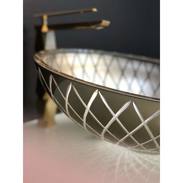 Atelier Xeni High End Bath Sink, Champagne Transparent