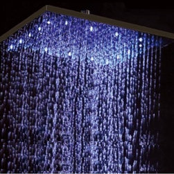Fontana 10" Oil Rubbed Bronze shower head Sqaure Color Changing LED Rain Shower - Showerheads And Body Sprays