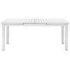 Benzara BM287743 Meta 95" Extendable Dining Table, White Aluminum Frame