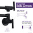 Braccia Series 24" Wall Mounted Pot Filler, Matte Black