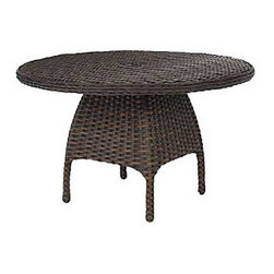 Ebel Dreux 48" Round Woven Table - Outdoor Dining Tables