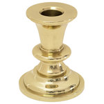 Jefferson Brass - Gunston Hall Candlestick, Polished, Polished - The design of this brass candlestick was inspired by the exquisite proportions of the mansion house at the Gunston Hall plantation, the 18th century home of George Mason in the Georgian architectural style. This brass candle holder was created to reflect the artistic thinking of a bygone era. Because of the handcrafted workmanship of each piece, you may occasionally be able to discern very small inclusions, imperfections, and even slight size variations. This is to be expected, and we ask that you understand that they are an inherent part of the manufacturing process. Our products, we believe, are the best that can be made today. All products are solid brass. If you receive one that has a slight discoloration, it is not a defect. It has travelled over 8,000 miles from the factory to our warehouse. Use a metal polish, such as Brasso or Wenol, to correct the discoloration. The discoloration is not a defect.