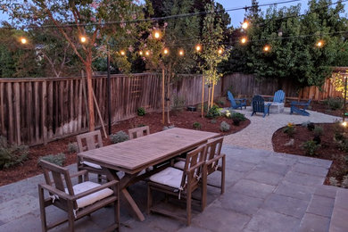 Custom Outdoor Fireplace and Bluestone Patio