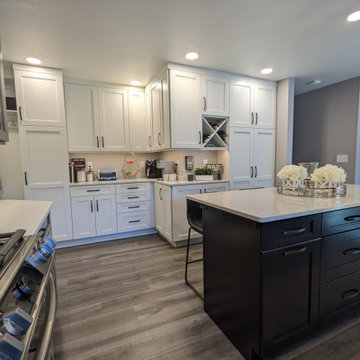 Stunning Kitchen Transformation Done in Ebony, White and Shale Colors