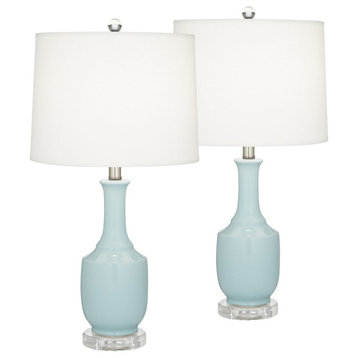 Pacific Coast Maeve 2-Light Table Lamp (Set Of 2) 411M0, Icy Blue