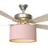 Fantastic Ceiling Fan Shade and Clips Bundle, Dusty Rose
