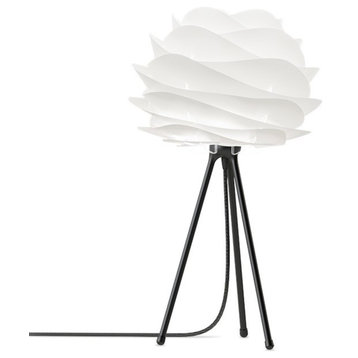 Carmina 21" H Table Lamp, Black/White