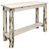 Montana Woodworks Transitional Wood Console Table with Shelf in Natural