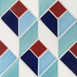12x12 Retro Cube Mosaic in M07 Seaside Blend - Products