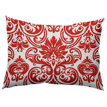 Alexys Polyester Indoor Pillow, Red, 14"x20"