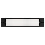 Crystorama - Crystorama FOS-A8051-MK, 1-Light Bathroom Vanity, Matte Black - The striking yet simple design of the Forster collection features a sleek backplate and white glass cylinder. With the option to install horizontally or vertically, this vanity light looks great in any bathroom making the space functional and stylish.